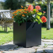 large garden planter pots large square planters woven wood